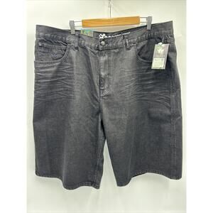 NEW LRG Lifted Research Group Y2K Mens Denim Shorts Size 44 Black
